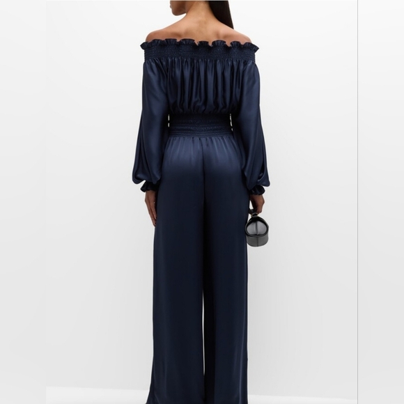 Ramy Brook New York Midnight Blue Off-Shoulder Teagan Jumpsuit - Picture 10 of 14